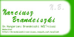 narciusz brandeiszki business card